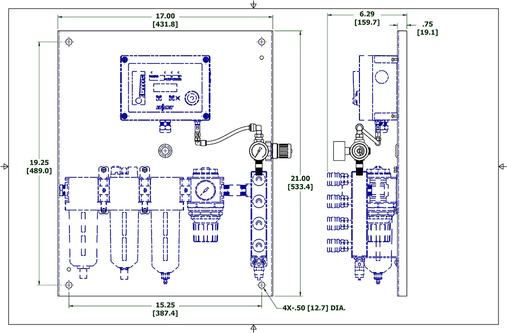 Bảng lọc khí nén và giám sát khí CO ENMET CO-GUARD 100 CFM